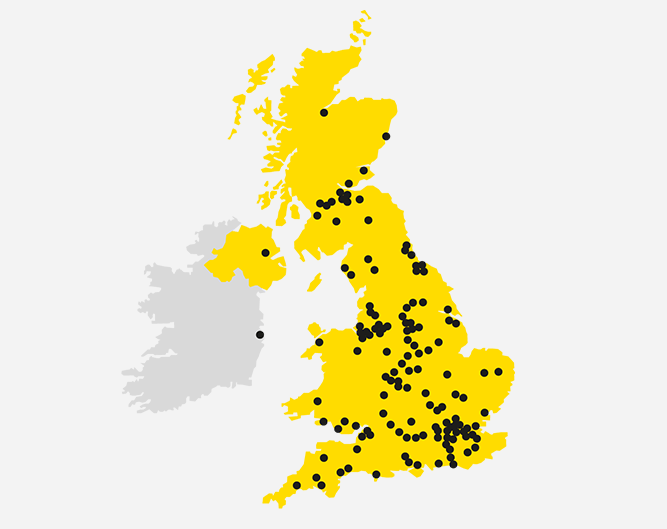Map of UK in 2021