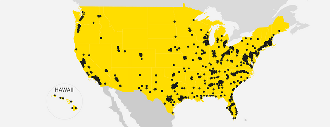 Map of US Sunbelt in 2021