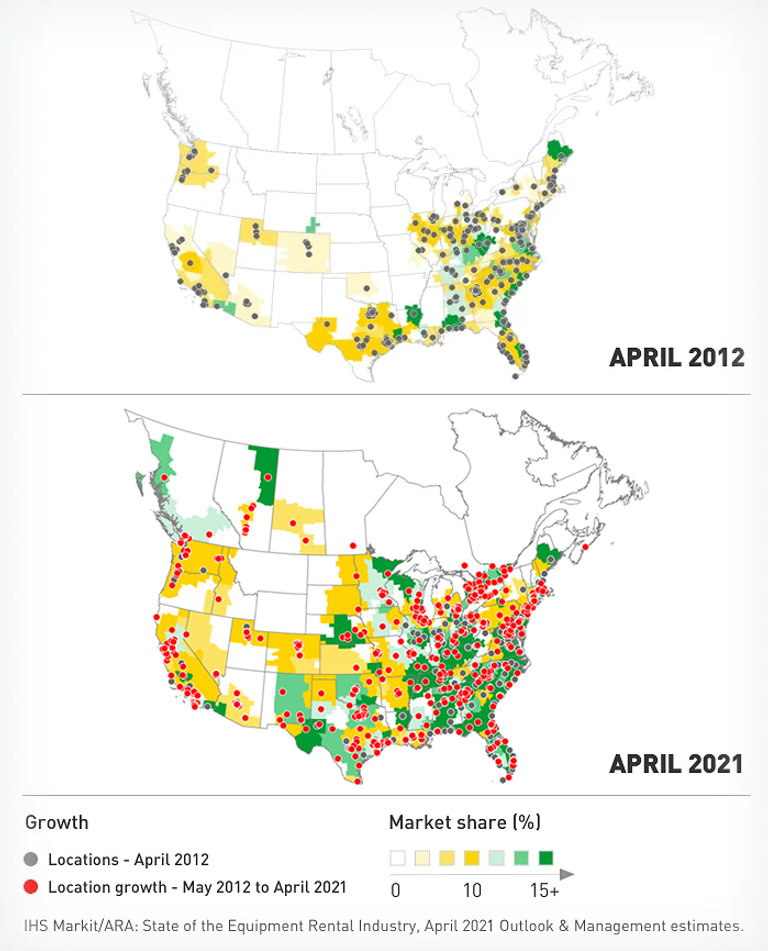 Growth 2012 to 2021